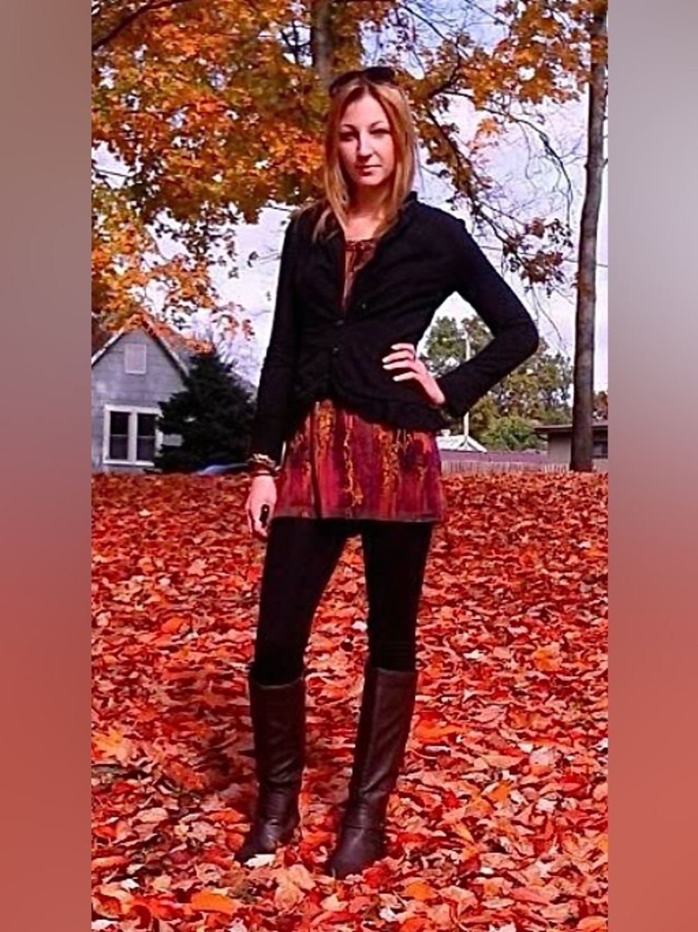 Vintage Aughts Multicolor Patterned Tunic
